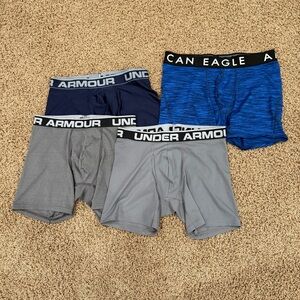 Under Armour Men's Boxer Briefs - Dark Blue, Light Gray, Heather Blue